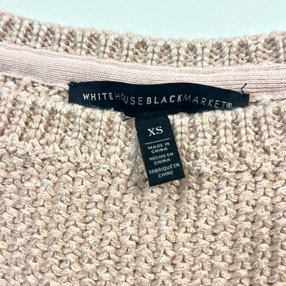 White House Black Market,Hint of Pink PullOver Sweater,Shimmer,EUC,Size XS - Picture 4 of 8